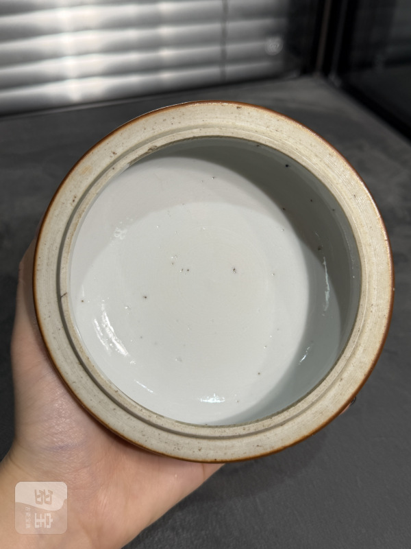 清康熙青花缠枝花卉纹盖缸 - 图15